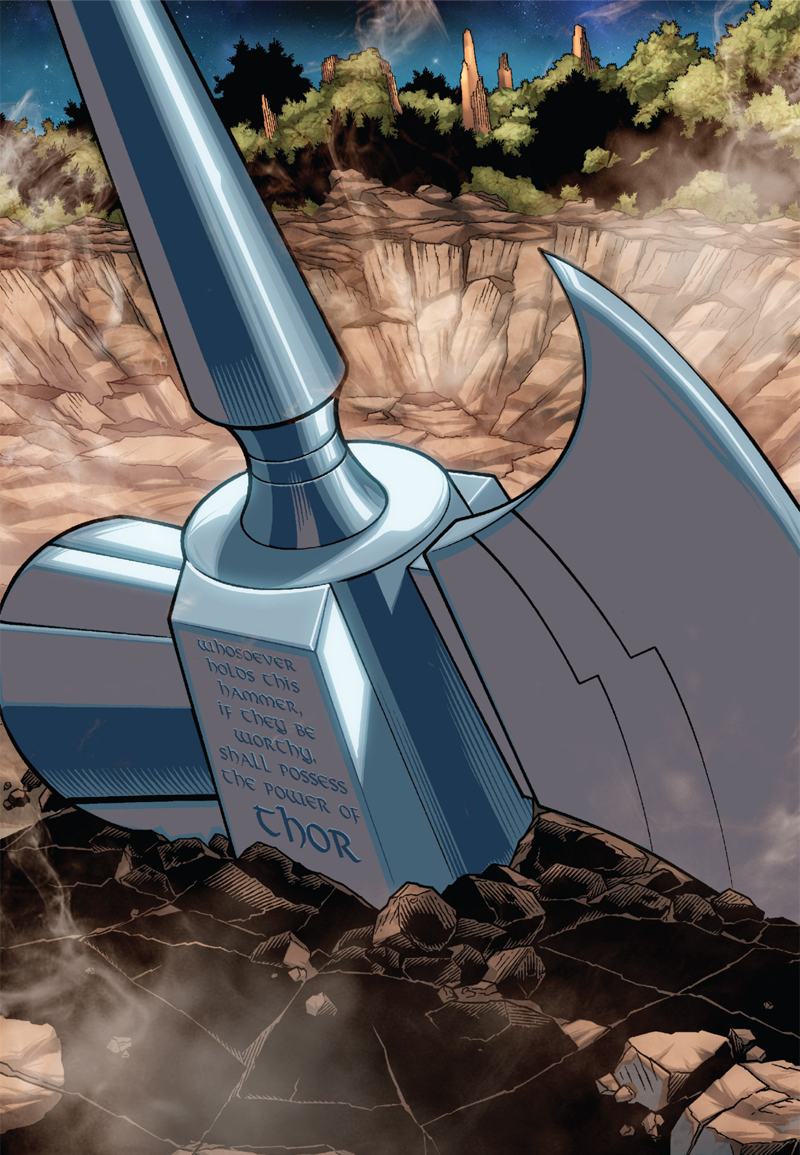 Ultimate Thor’s hammer, from Thors #4. Art by Chris Sprouse.